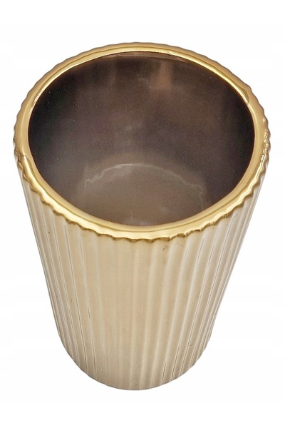 NO BRAND Borcan cu capac WAZON, auriu strălucitor, K001-3, auriu, 23cm
