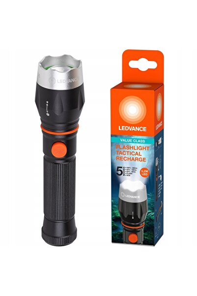 NO BRAND Lanternă tactică LED 300lm USB-C cu ZOOM, reîncărcabilă, LEDVANCE