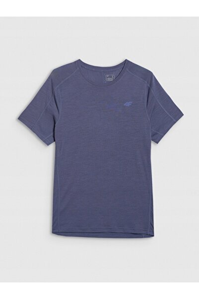 4F Tricou bărbătesc merino 4FWAW25TFTSM1526 albastru