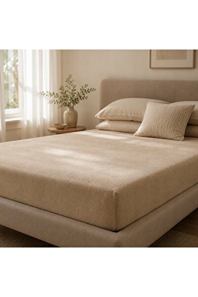 NO BRAND Cearșaf de pat Frotte cu elastic, grosime 195g/m2 - 120x200cm - Cali...