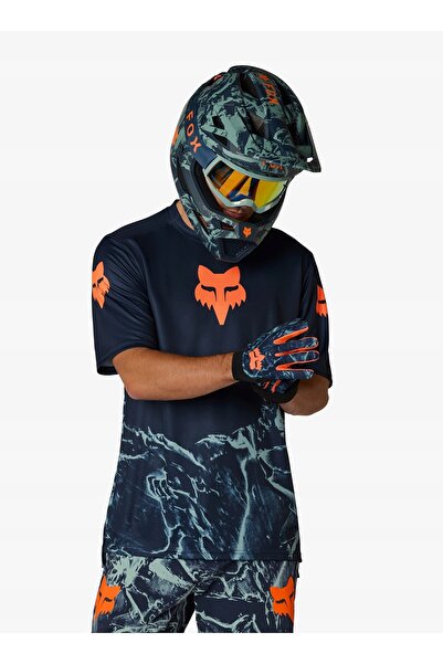 Fox Tricou ciclist Ranger SS Jersey cu imprimeu - albastru arctic L