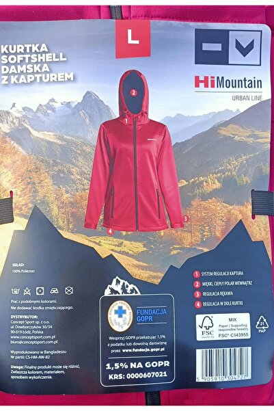 NO BRAND Jachetă softshell de damă cu glugă HiMountain Roz L