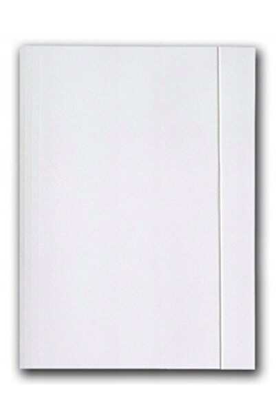 NO BRAND Dosar cu elastic din carton A4 pentru documente BARBARA alb 350g x 5...