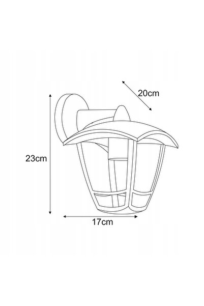 NO BRAND Aplică de perete de exterior neagră IP44 23cm E27 NAPOLI - Kaja