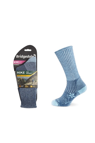 NO BRAND Șosete de drumeție Bridgedale Hike Mid Merino C Boot – albastru 38-40