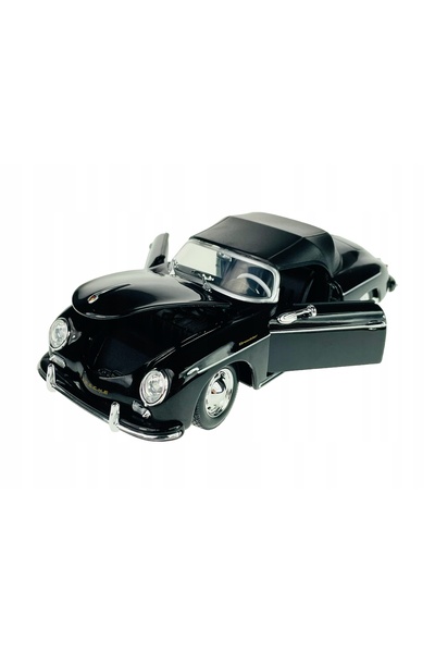 WELLY PORSCHE 356A SPEEDSTER NEGRU 1:24 MAȘINĂ METALICĂ NOUĂ 24106
