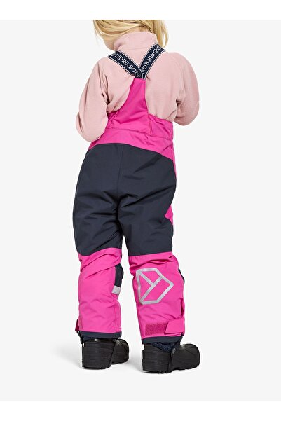 NO BRAND Pantaloni Didriksons Idre pentru fete - roz plastic 140 cm
