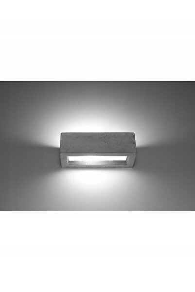 NO BRAND Aplică de perete beton gri dreptunghiulară sus-jos 30cm Sollux Lighting