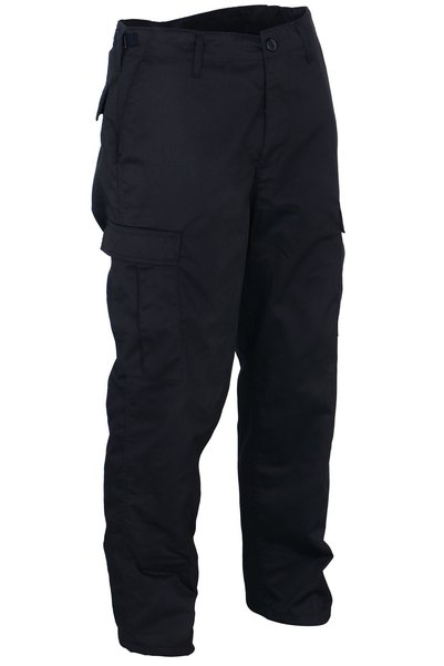 Mil-Tec Pantaloni tactici militari de luptă US Ranger BDU negri, mărimea S