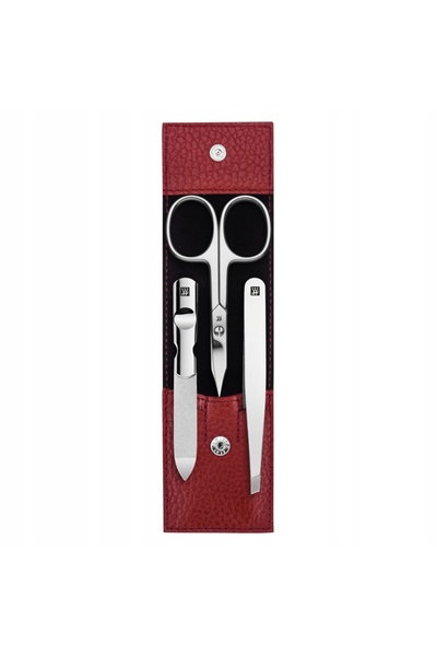 ZWILLING Set clasic Inox, piele roșie, 3 piese.