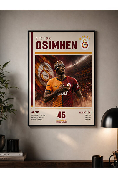 Zuma Studio Victor Osimhen Galatasaray Temalı Taraftar Tablosu | Sarı Kırmızı...