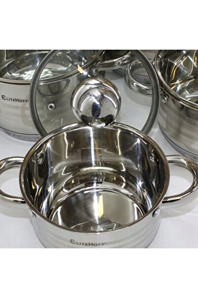 Elitehoff SET PRATIC DE OALE 3 PIESE OALE DIN INOX PENTRU ARAGAZ ȘI INDUCȚIE
