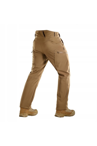 NO BRAND Pantaloni tactici de iarnă M-Tac Softshell Winter YKK Coyote S