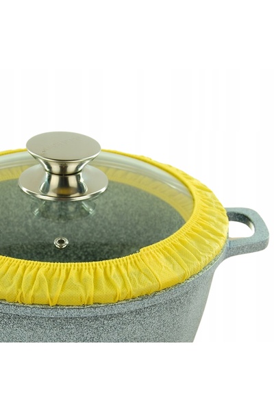 NO BRAND Oală mică din marmură, 22cm, 3.2L, vas rotund pentru gătit, compatib...