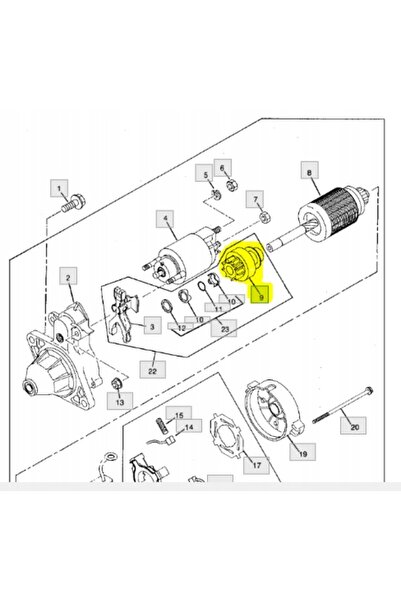 John Deere Ambreiaj bendix demaror Gator XUV Piesă originală