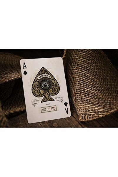 NO BRAND Cărți pentru jocul BICYCLE ARTISAN BLACK 1 DECK într-o cutie de lemn