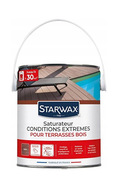 NO BRAND STARWAX aplicare pentru terasă - lemn de tec - 2.5 l