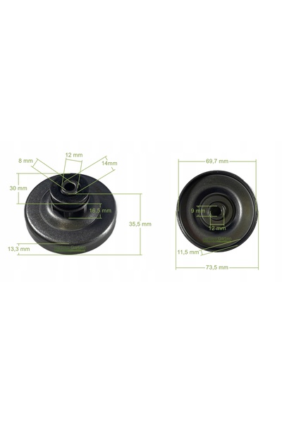 NO BRAND Tambur ambreiaj 3/8 " Makita UC3540 UC3550 UC3551 A / 226-223-110 12...