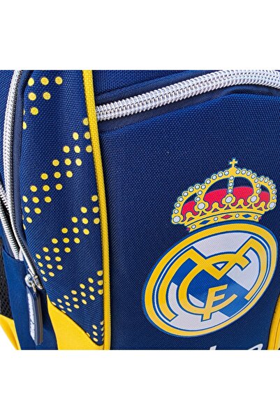 NO BRAND Rucsac școlar sport albastru-galben Real Madrid cu trei compartiment...