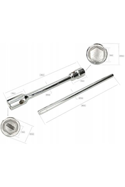 NO BRAND Cheie de roți dublă, rezistentă, cu știft, 30x33MM, ranforsată