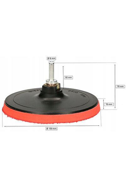 NO BRAND DISC DE PRINDERE 150 – POLIZOR – MAȘINĂ DE GĂURIT – ADAPTOR – 4 BUC.