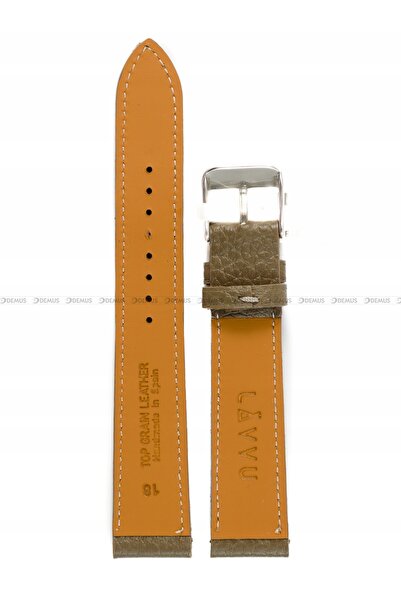 NO BRAND LAVVU Mediterra LSADF18 - 18mm - GRI-BEIGE - Curea de ceas din piele