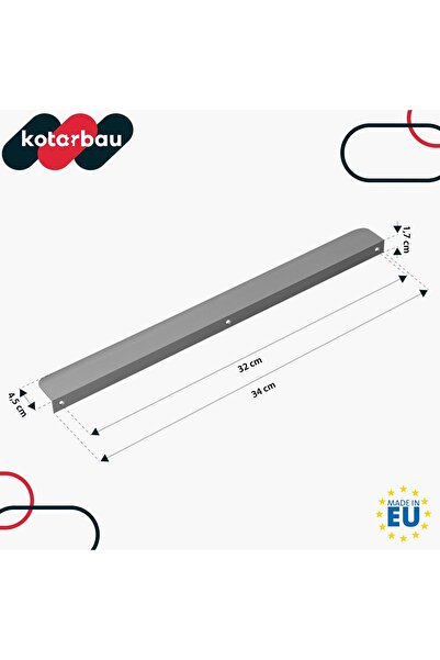 NO BRAND 340 mm 6 Bucăți Mâner de tragere modern din aluminiu argintiu pentru...