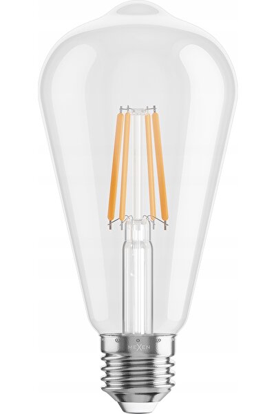Mexen 10x Bec LED cu filament E27 tip Edison, lumină caldă, 6W=40W, nu pâlpâie