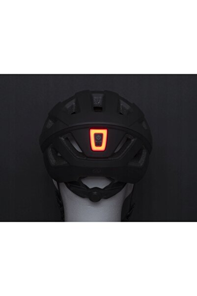 NO BRAND Casca AUTHOR VENTO LED USB 58-61 cm + lanternă, gri-negru