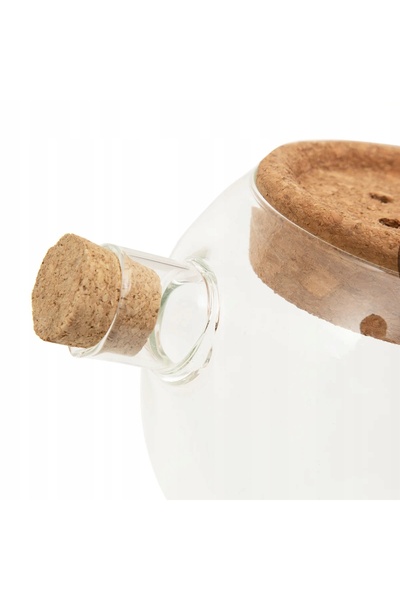 NO BRAND Carafa de sticlă pentru apă și suc cu dop de plută, stil 1,5l HOMLA
