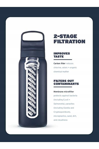 NO BRAND Termos cu filtru LifeStraw Go Steel 1 l - verde cactus