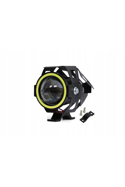 NO BRAND HALOGENY LED Z RINGIEM pentru motociclete, comutator, set