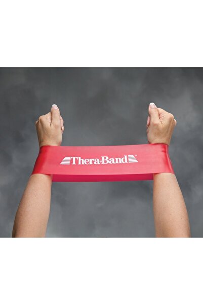 NO BRAND Bandă elastică tip buclă Theraband 7,6 x 20,5 cm Roșu