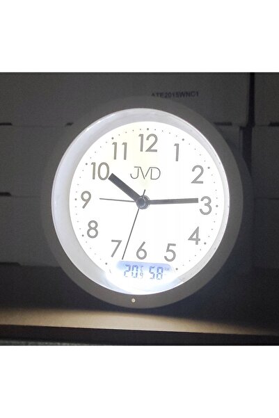 NO BRAND JVD SRP056.1 - 12.3cm - ALB - Ceas cu alarmă cu indicator pentru tem...