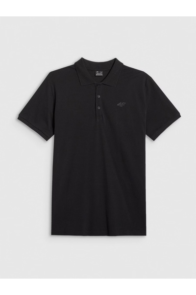 4F Tricou polo din bumbac pentru bărbați PTSM366 negru 20S XL
