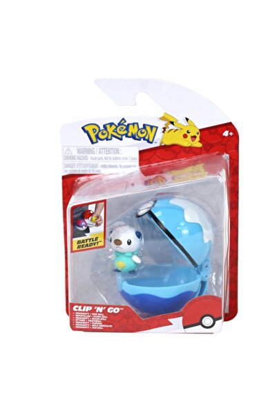 Jazwares Figurină Pokemon Clip 'n' Go Ottaro și Minge de Scufundare - PKW4158