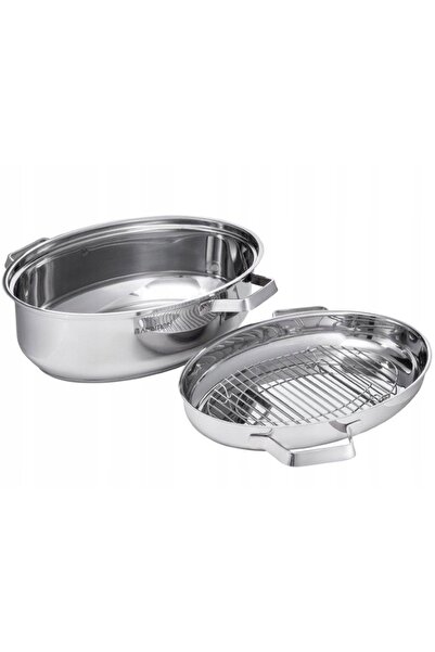 NO BRAND Tavă de copt ovală cu grătar 2-în-1, 34 cm, 5.5L AMBITION