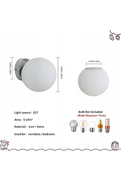 NO BRAND Aplică Comely argintie E27 60 W, lampă de perete pentru interior în ...