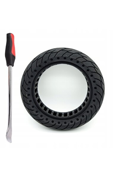 NO BRAND Anvelopă semi-pneumatică 10x2.50 " pentru Motus Scooty 10 + Jantă cu...