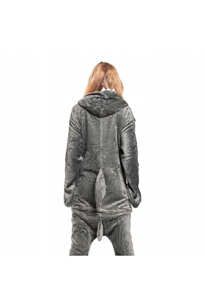 NO BRAND Pijama de damă, costum Kigurumi, salopetă, rechin gri, 175-185 cm, XL