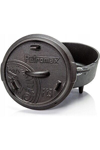 NO BRAND Oală din fontă cu suport Petromax Dutch Oven FT3 - neagră