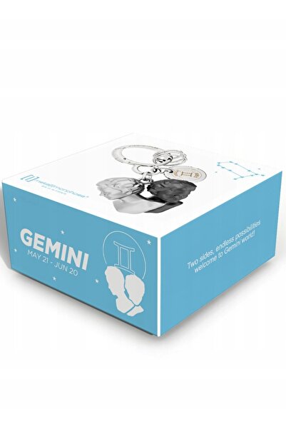 NO BRAND Breloc pentru geantă Metalmorphose semn zodiacal gemeni