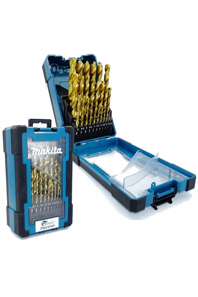 Makita Set de burghie pentru metal HSS-TIN 1-13 mm 25 bucăți D-72235