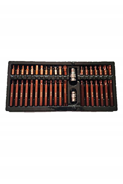 NO BRAND SET BITURI HEXAGONALE SPLINE TORX 40 BUCĂȚI CU ADAPTOARE 1/2, 3/8