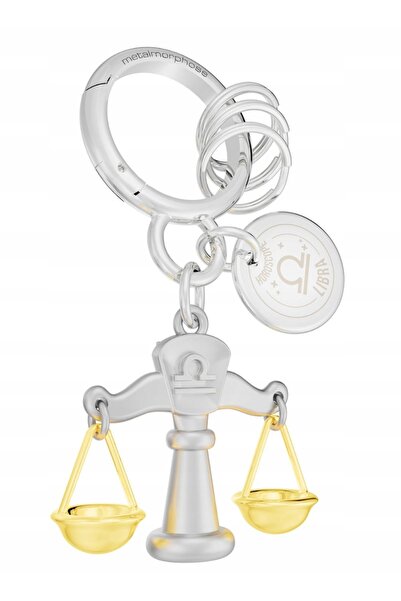 NO BRAND Breloc pentru chei și poșetă Metalmorphose cu semnul zodiacal Balanța