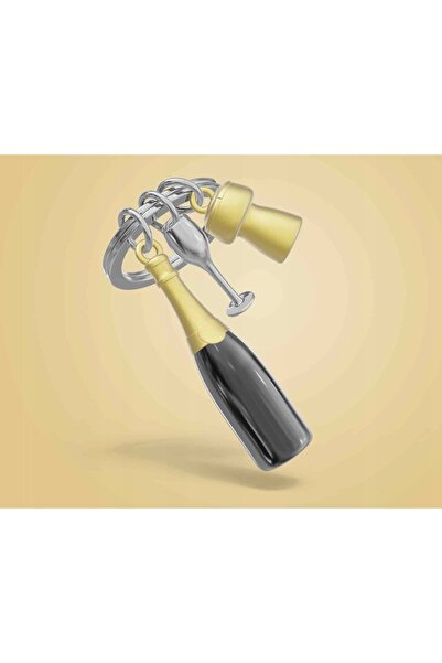 NO BRAND Breloc pentru geantă Metalmorphose - dop de sticlă de șampanie