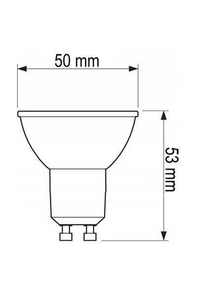 NO BRAND 10x Bec LED GU10 6W 3000K ALB CALD 36° EFICIENT PREMIUM CCD