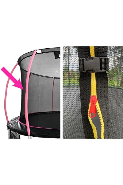 NO BRAND Plasă de protecție interioară pentru Trambulină Sport Max 14ft Roz