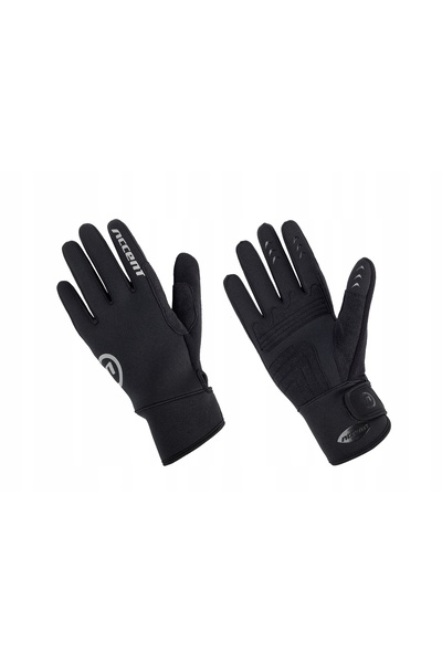 NO BRAND Mănuși călduroase lungi ACCENT RAINDROP negre XL