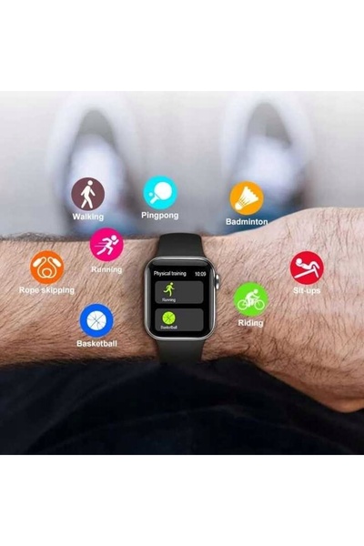 NO BRAND Smartwatch Smart-Trend Cauciuc Alb Rezistent la apă 44x38 mm